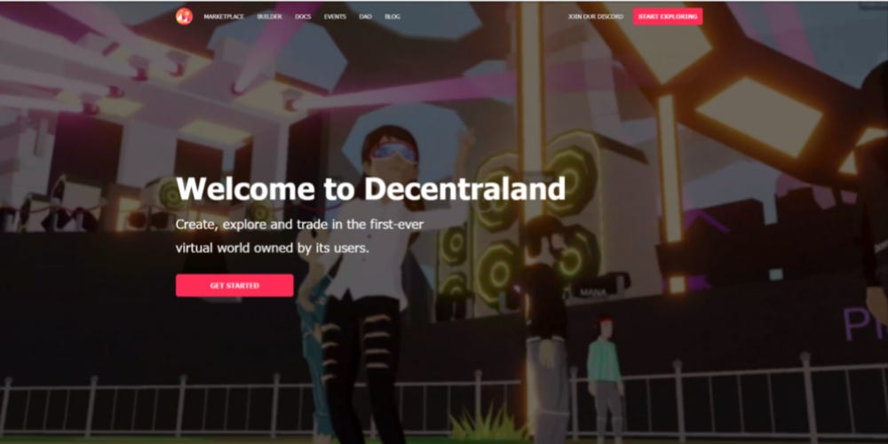 Examples of NFT Games: Decentraland