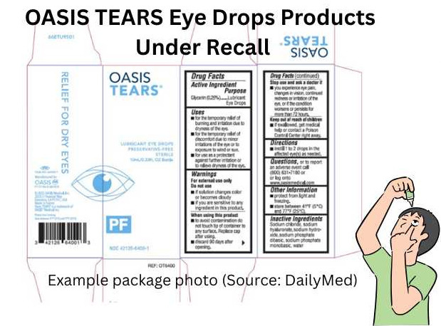 Oasis Tears Eye Drops Recall