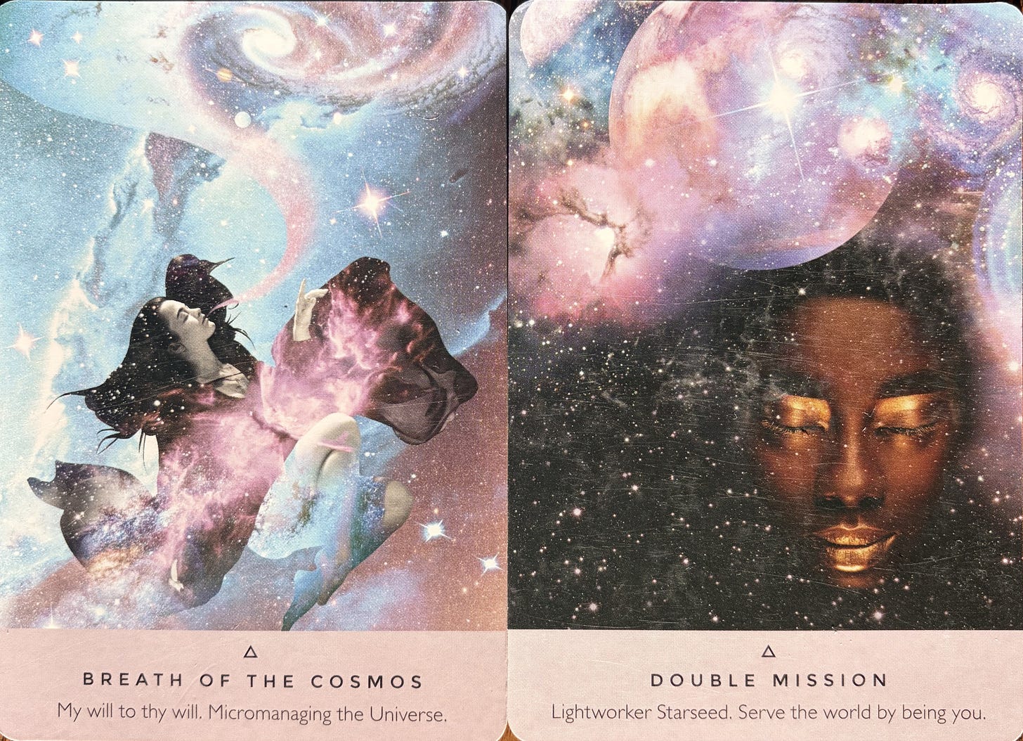 Starseed Oracle deck by Rebecca Campbell breath of the cosmos my will die will micromanaging the universe double mission serve the world by being you light worker star seed