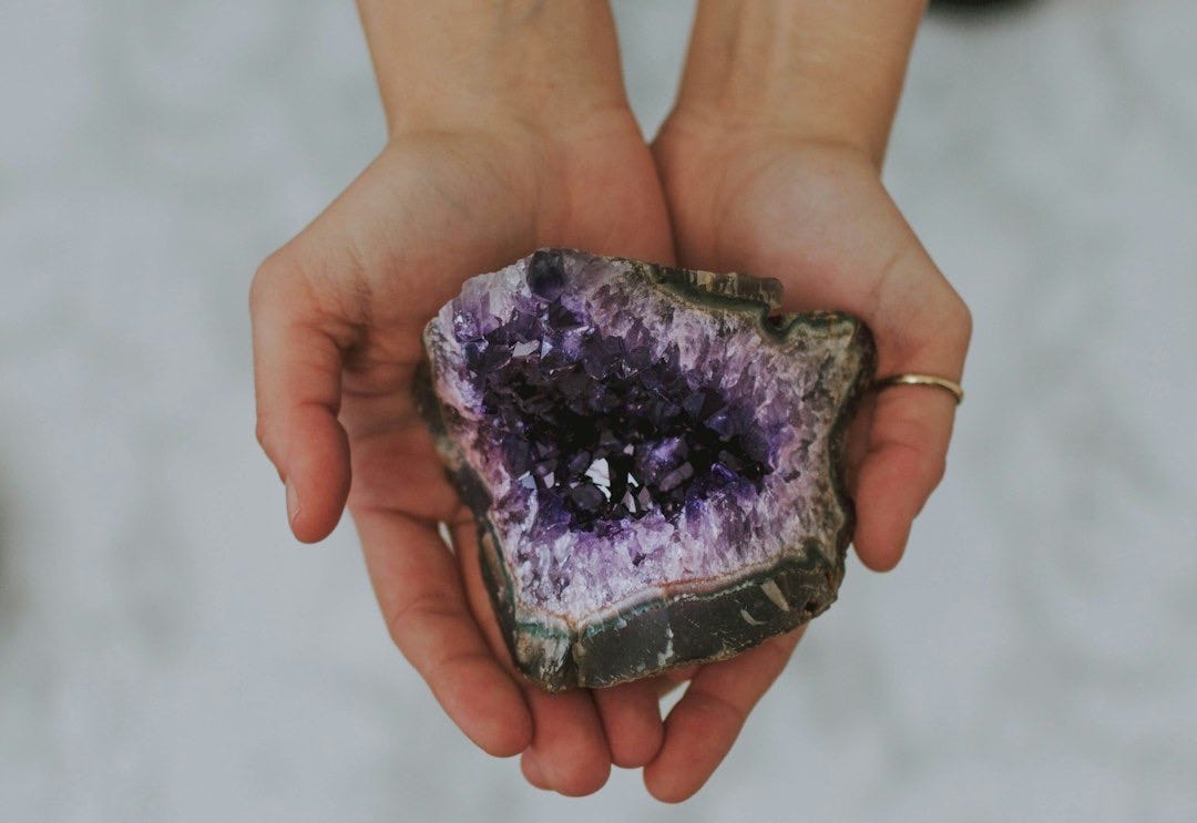 purple and brown geode stone purple and brown geode stone