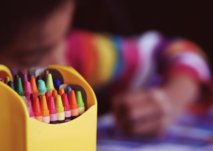 Box of crayons used as a metaphor for a variety of contributors to an academic work. Box of crayons used as a metaphor for a variety of contributors to an academic work.