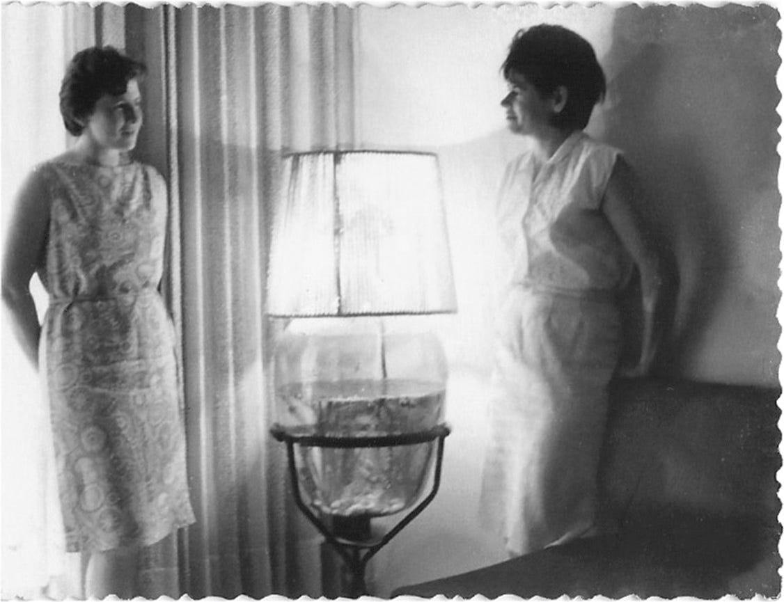 La niña de todos los nombres, la mujer que sobrevivió al Holocausto | Ornitorrinco Reencuentro de Mónica con su hermana Ester. Foto/Archivo personal de Mónica Dawidowicz.