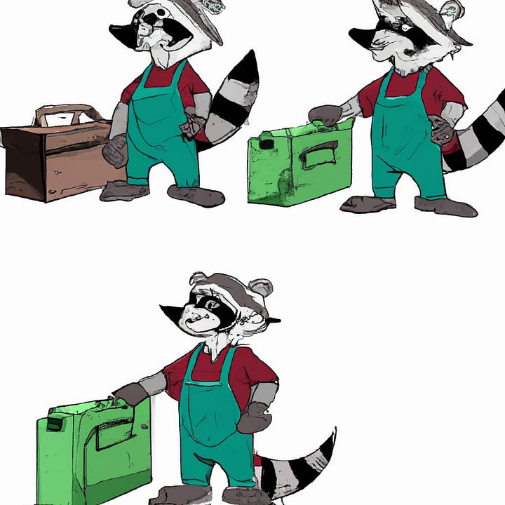 DALL-E 2 vs. GPT Image 2 raccoon plumber comic strips