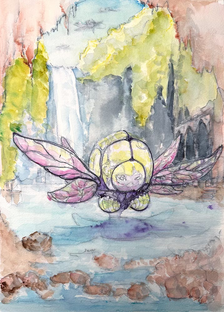 Watercolor Concept Art for Comic Series. Charles Merritt Houghton. Watercolor on Arches Paper.