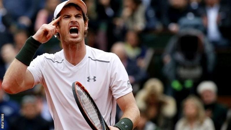 Andy Murray defeats Richard Gasquet and moves to semi-finals at 2016 French Open tennis images tennis images Andy Murray defeats Richard Gasquet and moves to semi-finals at 2016 French Open tennis images