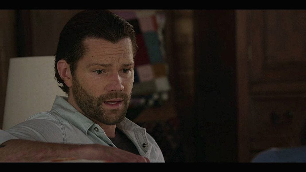 Cordell Walker looking at Julia again willing himself to think about Jensen Ackles to kiss her again. Cordell Walker looking at Julia again willing himself to think about Jensen Ackles to kiss her again.