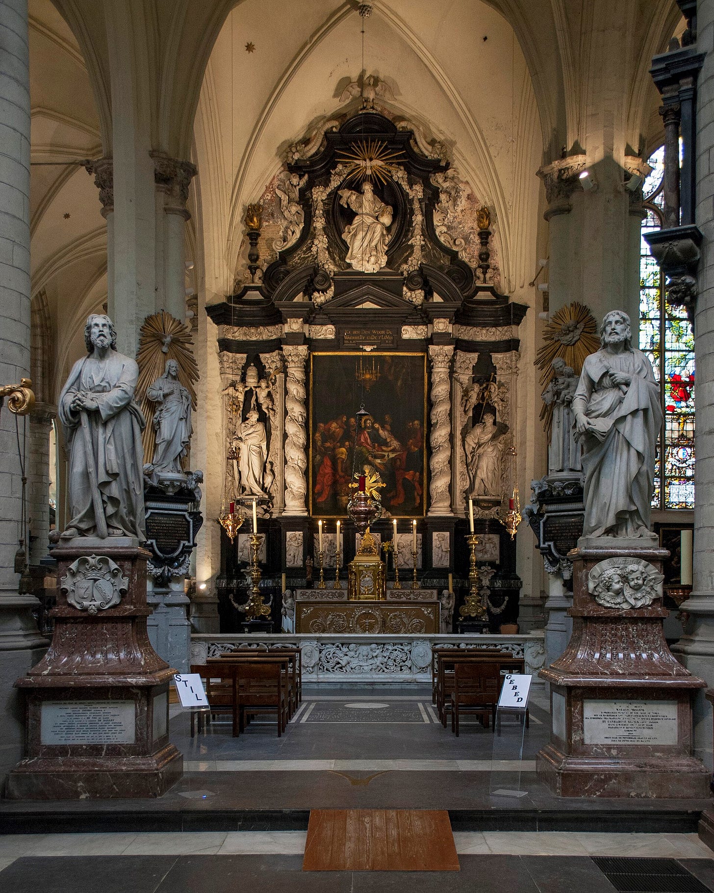 The Church of Saint James in Antwerp, where Rubens is buried
