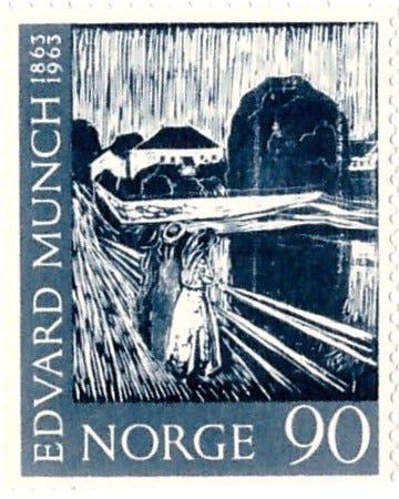 Série norueguesa (1963) dedicada a Edvard Munch, reunindo obras marcadas pela doença e pela morte no ambiente familiar. A emissão transforma a experiência privada da tuberculose em memória visual pública.