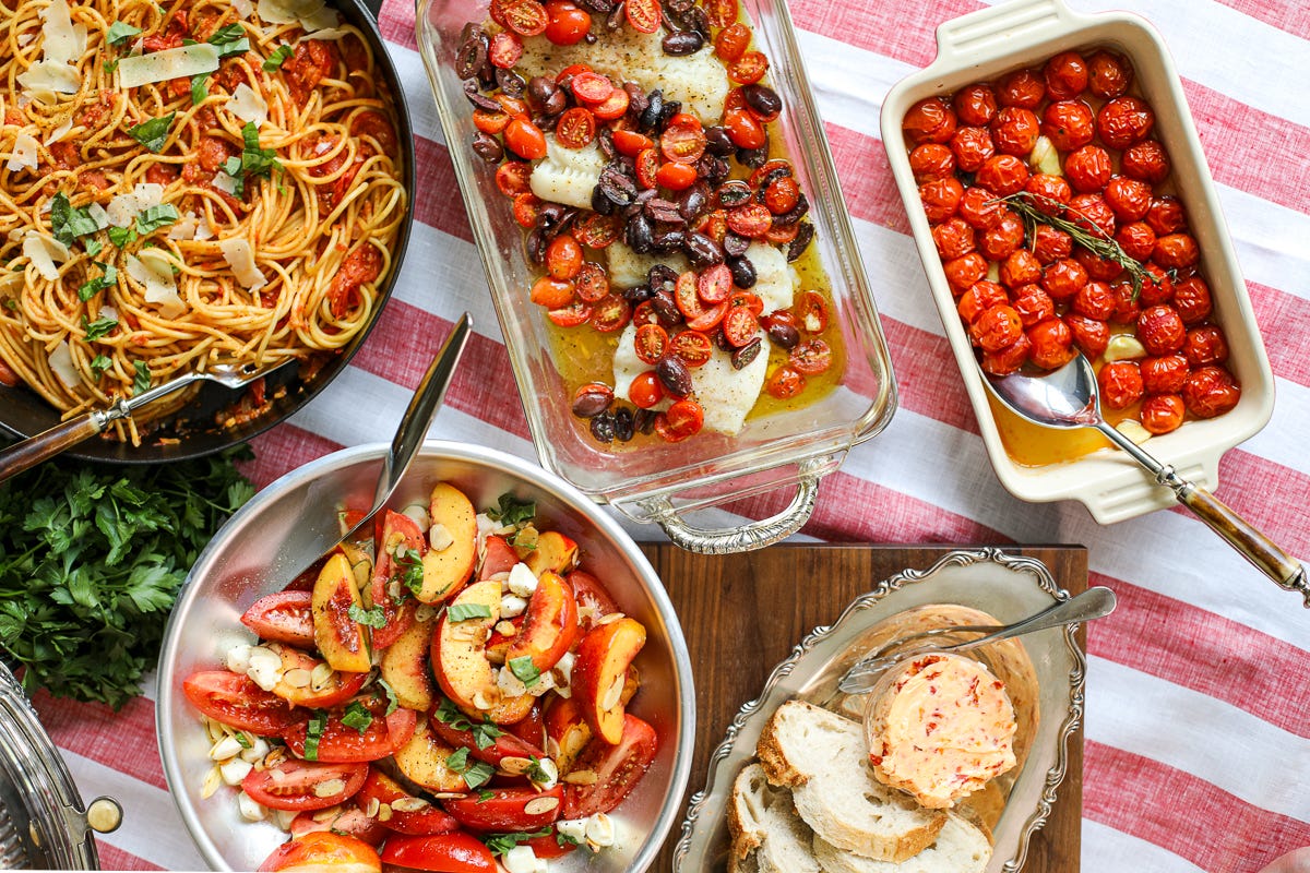tomato themed dinner party.