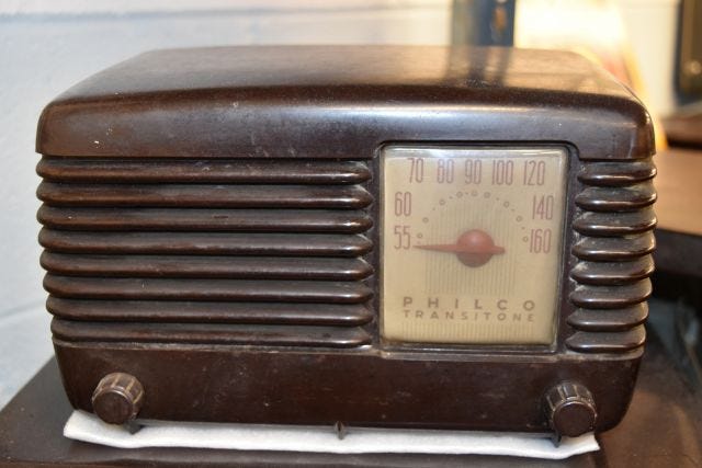 An old Philco transistor radio An old Philco transistor radio