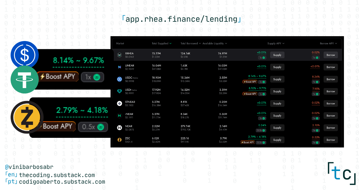 USDC/USDT -> 8.14% to 9.67% Boost APY \\ Zcash ZEC -> 2.79% to 4.18% Boost APY