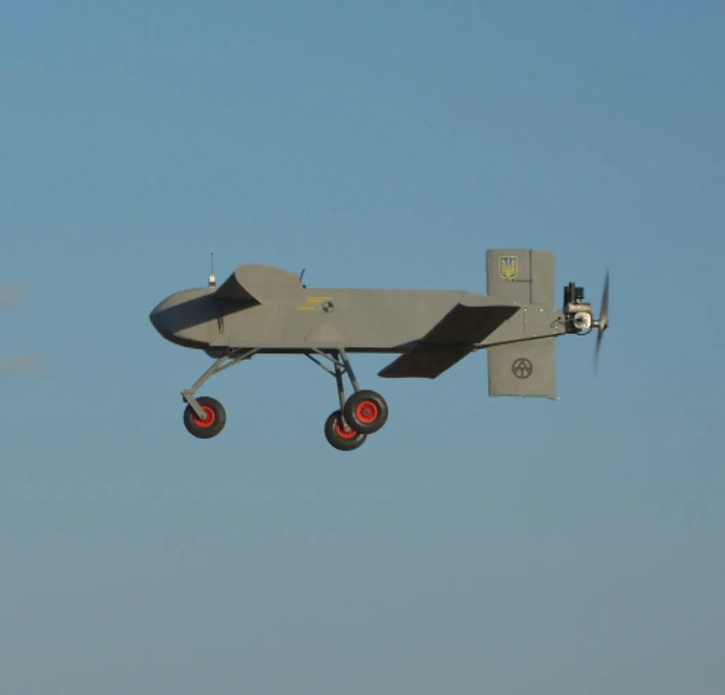 A Ukrainian AQ-400 Scythe strike drone. Most Ukrainian strike drones are much smaller, lighter, and less sophisticated than the Shahed-136/Geran-2 A Ukrainian AQ-400 Scythe strike drone. Most Ukrainian strike drones are much smaller, lighter, and less sophisticated than the Shahed-136/Geran-2