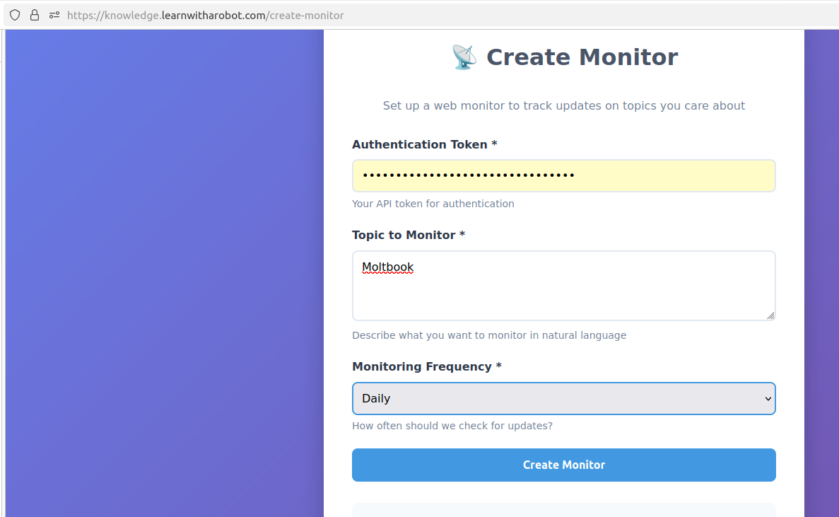 Monitor your favorite topic using Vector robot