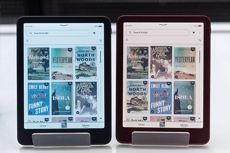 Amazon Kindle six-inch colorsoft paperwhite e-readers