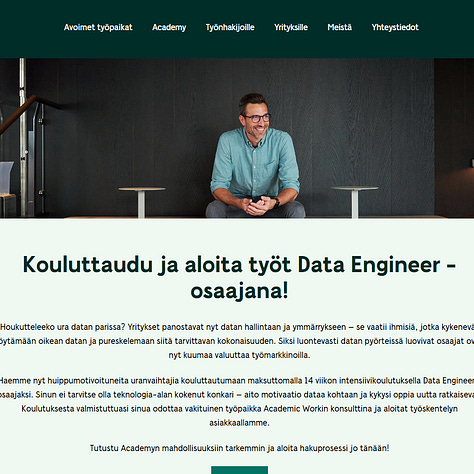 There are multiple companies offering data engineering training in Finland.