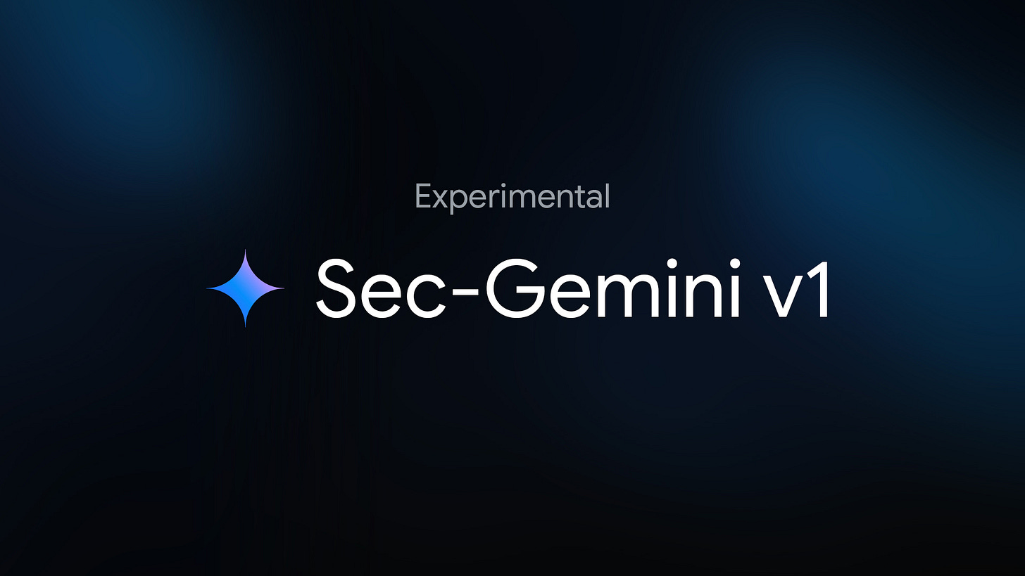 Google Online Security Blog: Google announces Sec-Gemini v1, a new  experimental cybersecurity model