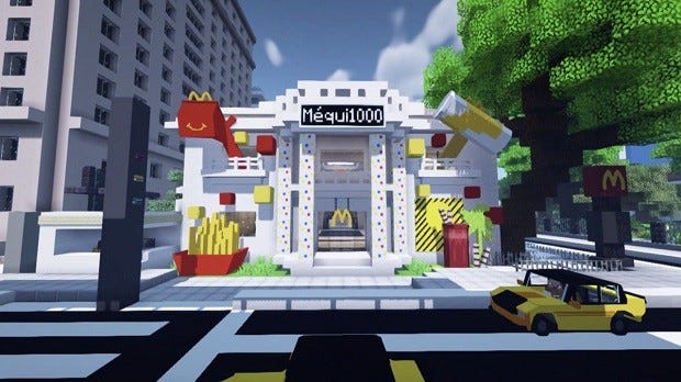 Restaurante do McDonald's no 'Minecraft' (Foto: Divulgação)