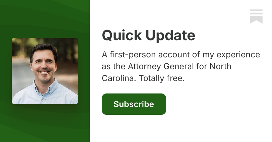 Quick Update | Jeff Jackson | Substack