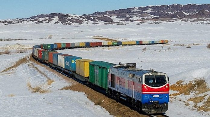 kina kasakhstan jernbane