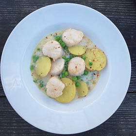 Buttery Scallops with Spring Vegetables
