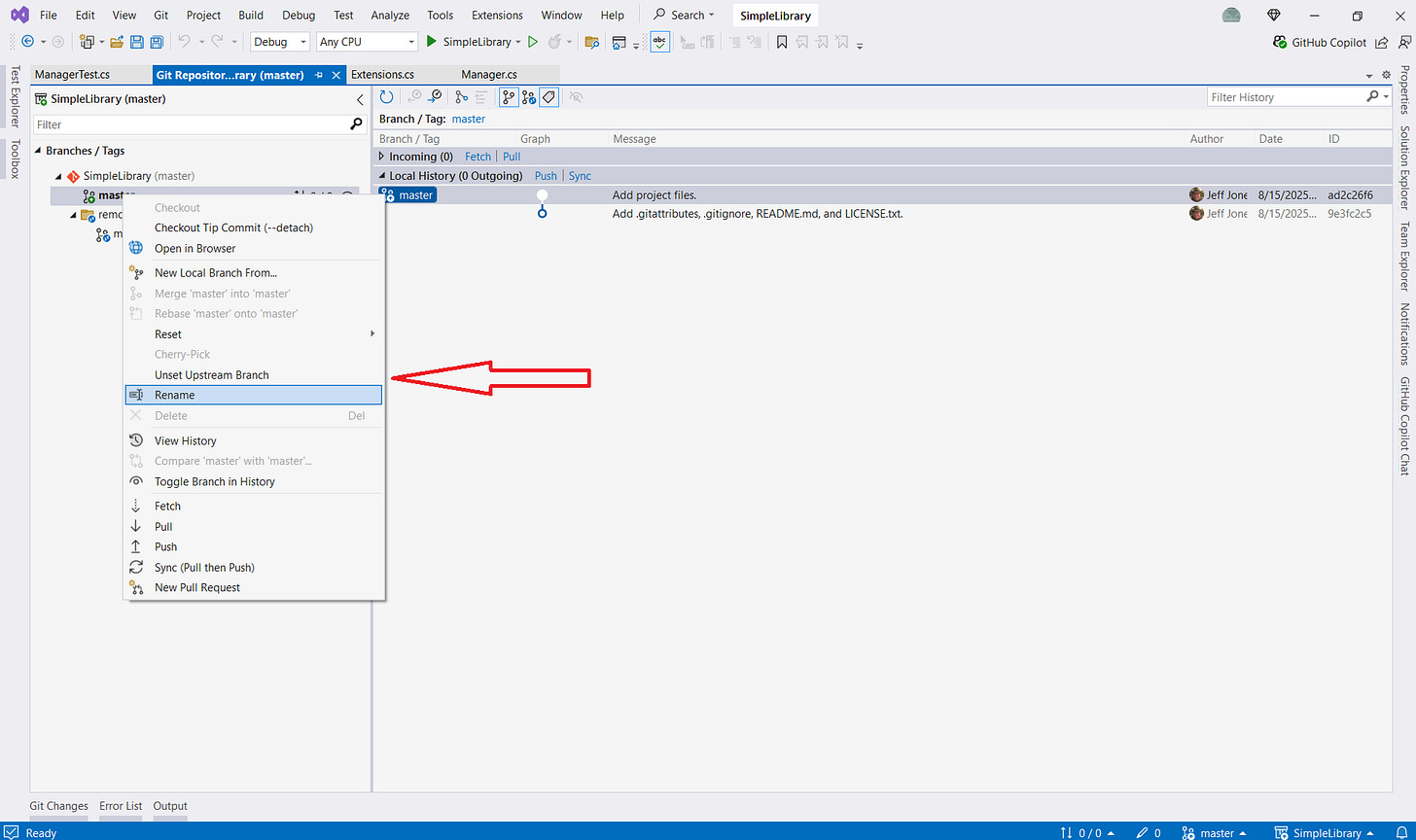 Git Management in Visual Studio 2022 - Jeff Jones