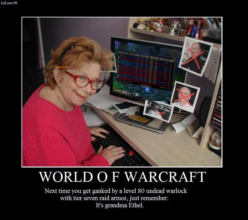 Grandma Ethel | Warcraft funny, World of warcraft game, Warcraft