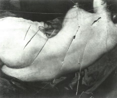 Damage done the Rokeby Venus by Mary Richardson
