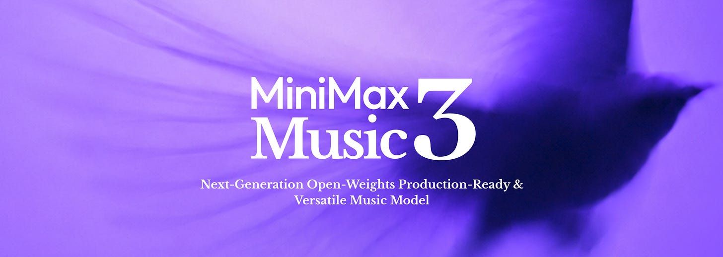 MiniMax Music 3.0: Next-Generation Open-Weights, Production-Ready &  Versatile Music Model - MiniMax Research | MiniMax