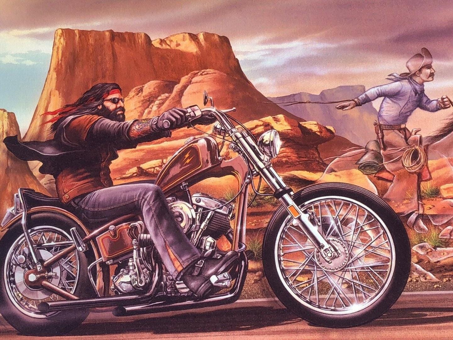 David Mann Ghost Rider Signed Numbered Motorcycle Art Giclee Canvas ... David Mann Ghost Rider Signed Numbered Motorcycle Art Giclee Canvas ...