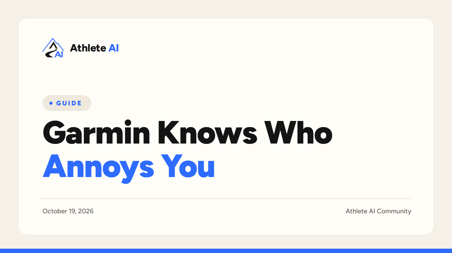 Garmin Knows Who Annoys You