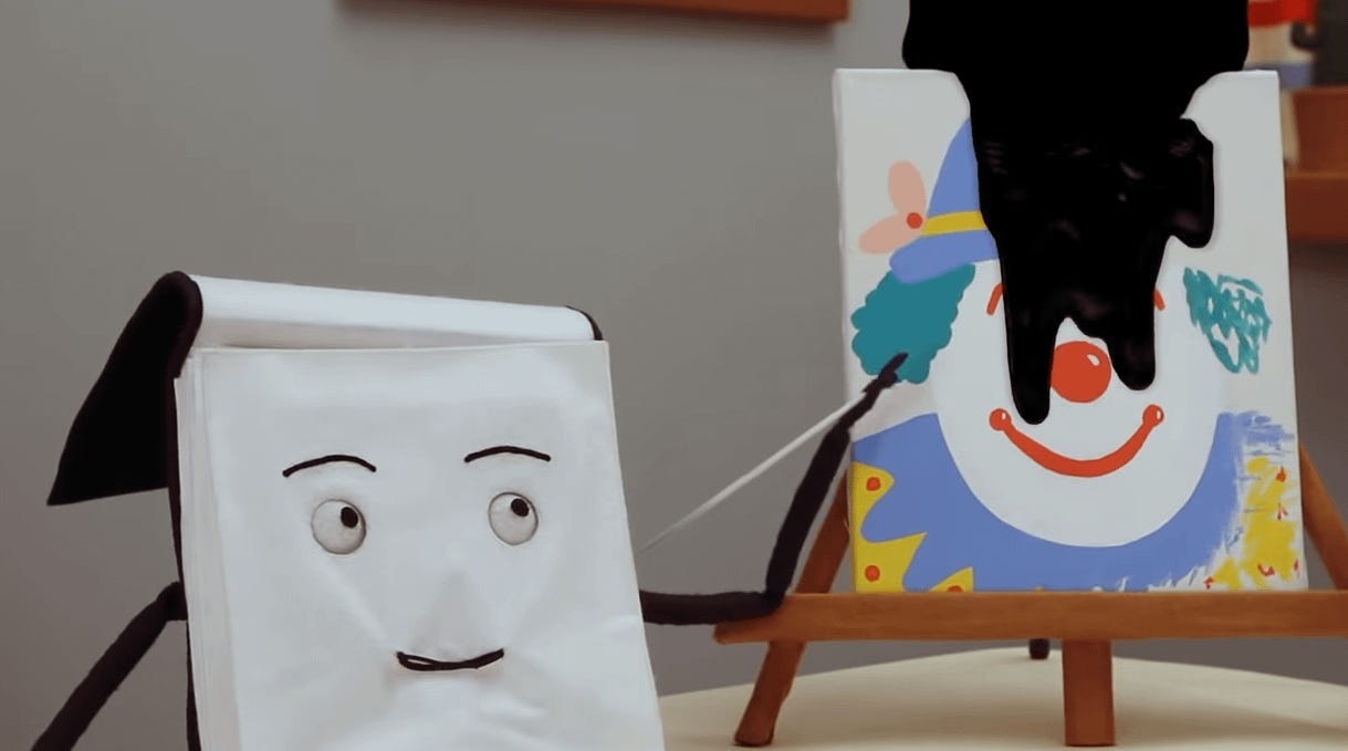 My sister thinks the reason why Notebook oiled up the yellow guy's painting  is because she was jealous of his talent. what do you guys think? : r/DHMIS