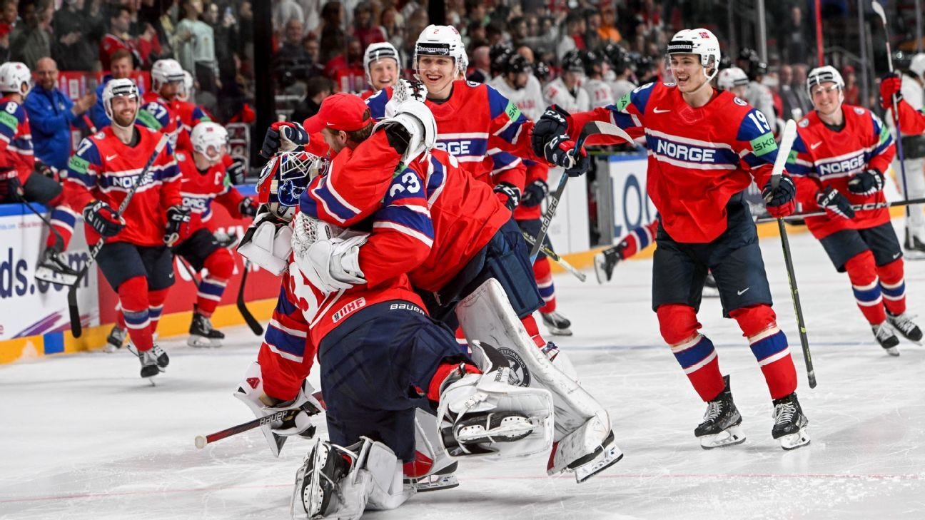 Norway stuns Canada in shootout at ice hockey worlds - ESPN