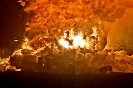 explosion of spacex rocket at launch