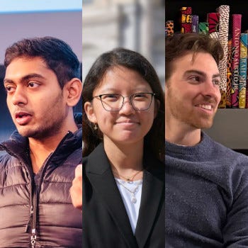 LEFT TO RIGHT, TOP TO BOTTOM: Andrew Singleton [author photo]; Robert Macfarlane’s notes for Underland [Robert Macfarlane]; Detail from Shay Mirk’s comic about Rachael Harms Mahlandt [mirkwork.com]; Avijit Ghosh and Elaine Zhu and Shayne Longpre [evijit.io; LinkedIn; shaynelongpre.com]; Dogs of the Intersection, from Cloud Report [Christine Tyler Hill]; Kwame Anthony Appiah as The Ethicist [Tomi Um]