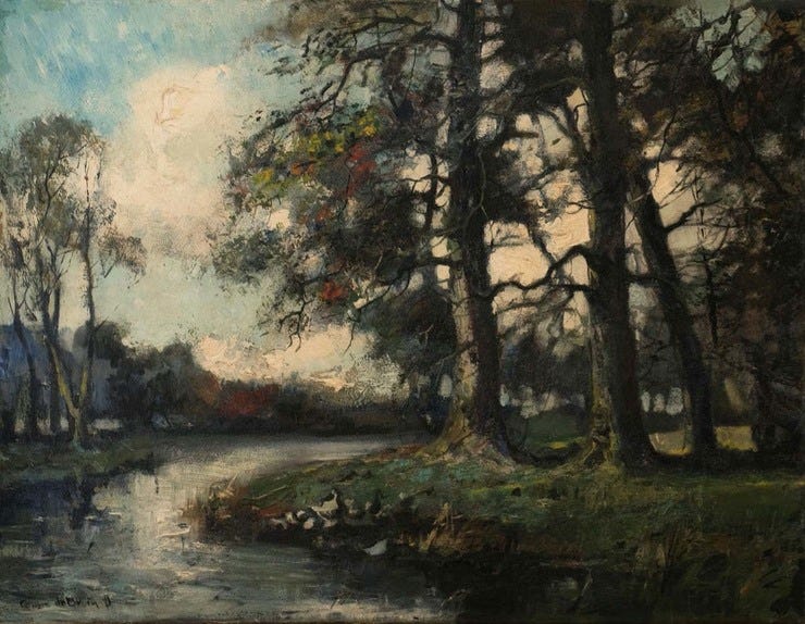 'Landgoed Groeneveld Baarn' - olieverf op doek: Cornelis de Bruin (herkomst: particuliere collectie) 'Landgoed Groeneveld Baarn' - olieverf op doek: Cornelis de Bruin (herkomst: particuliere collectie)