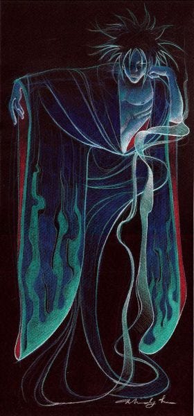 Colored pencil drawings of various members of The Endless by artist Mindy Lee (https://www.gallerynucleus.com/artists/mindy_lee)