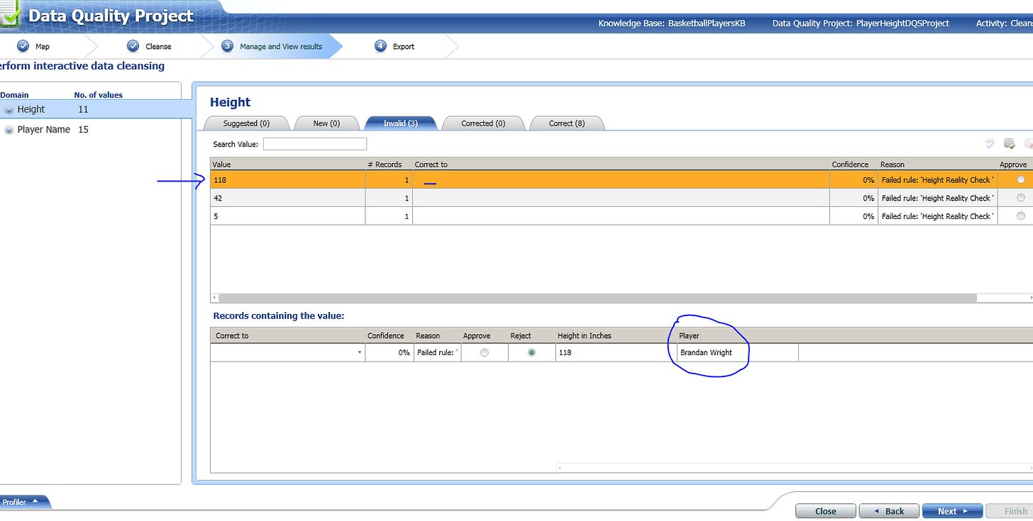 iteratively clean invalid data sql server unrealistic data quality