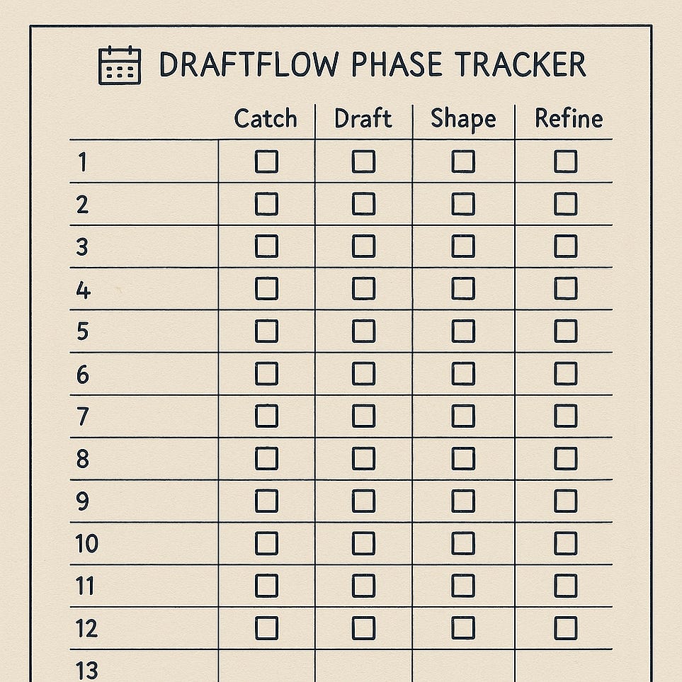 Draftflow Tile Layout Four Phases of the Draftflow Cycle - by C. L. Nichols