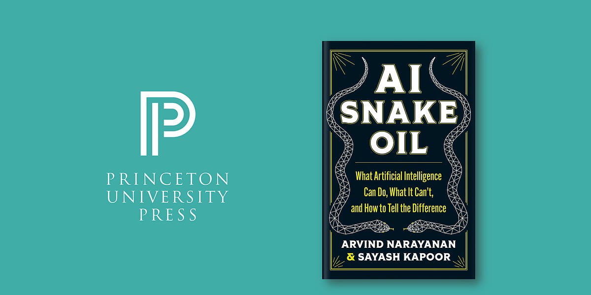 AI Snake Oil is now available to preorder