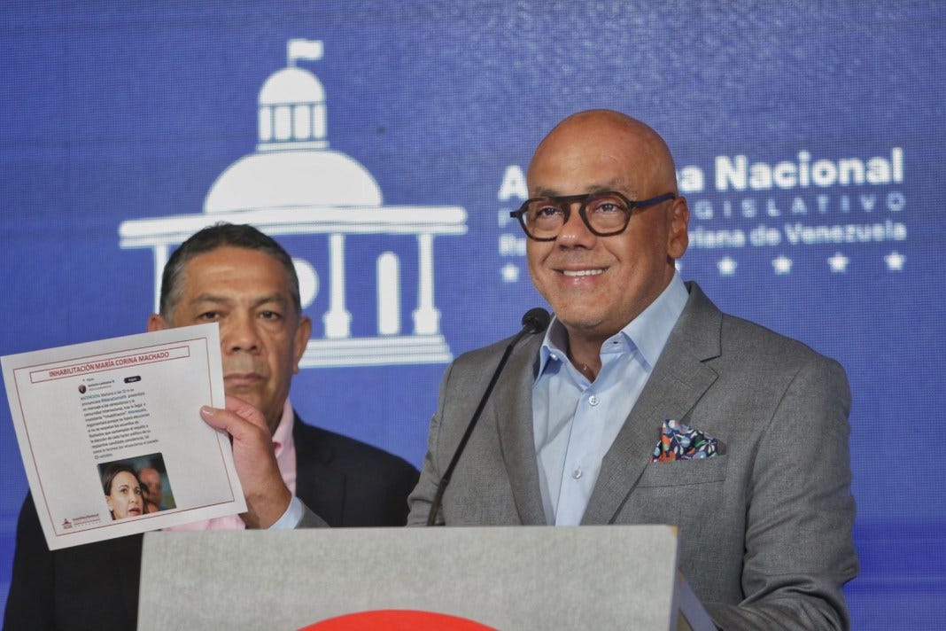 Jorge Rodríguez Inhabilitación Opositores