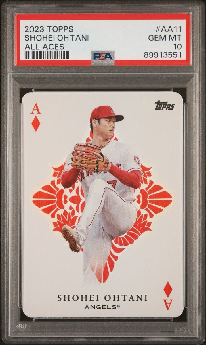 PSA 10 GEM MINT 2023 TOPPS ALL ACES SHOHEI OHTANI SWEET PSA 10 GEM MINT 2023 TOPPS ALL ACES SHOHEI OHTANI SWEET