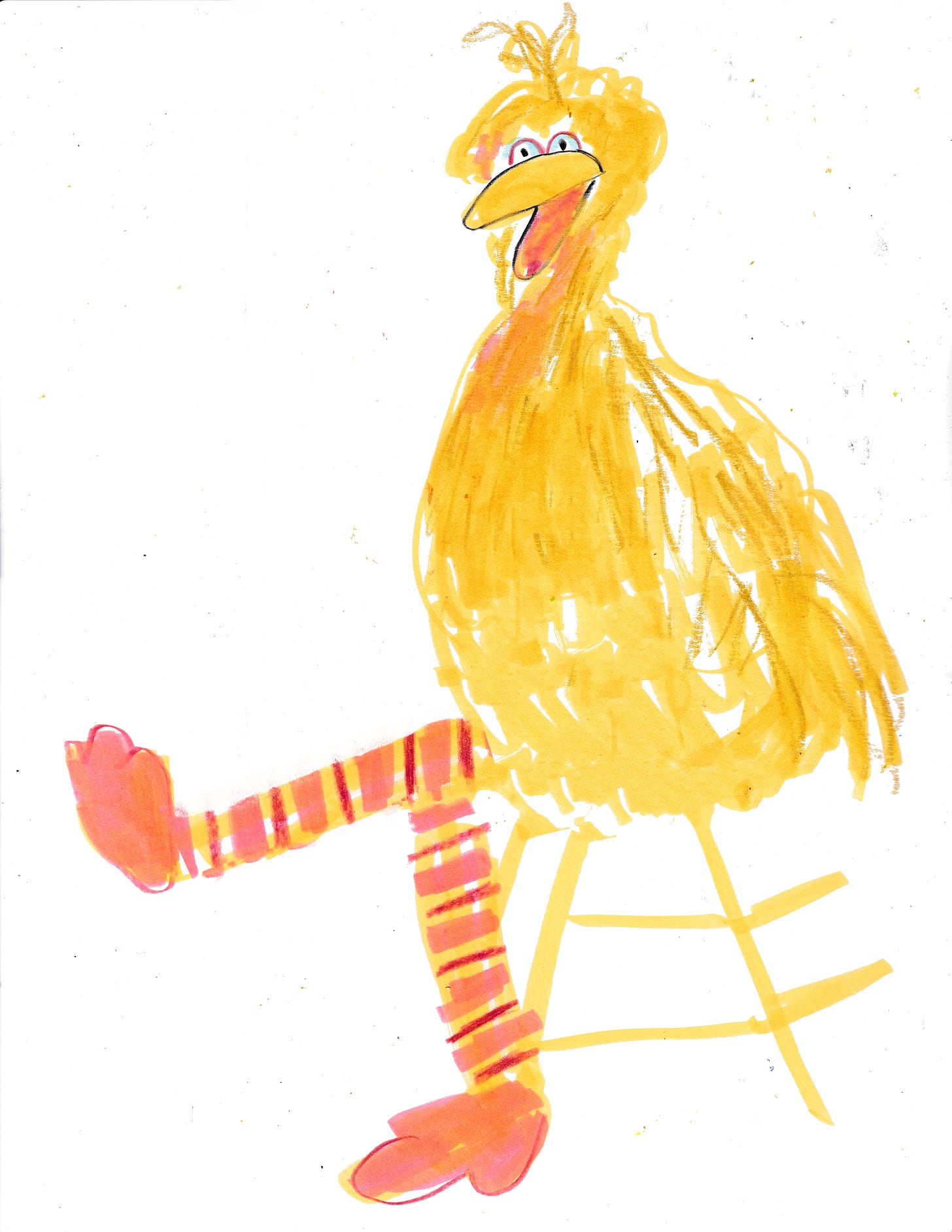 sketch of Big Bird