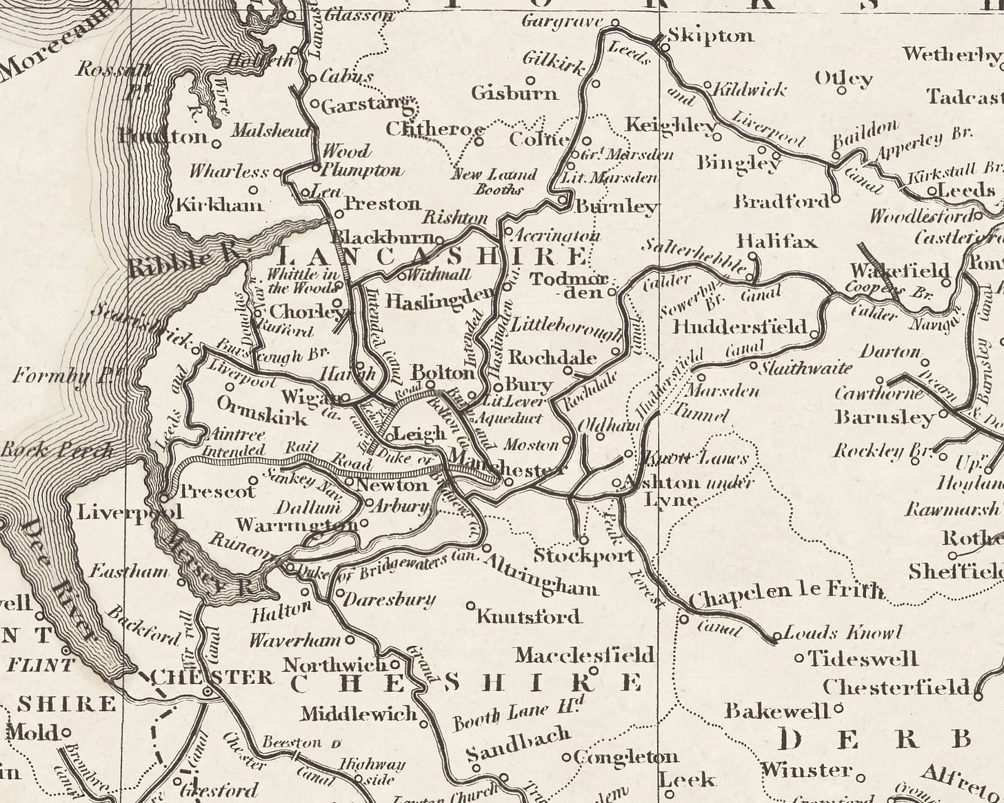 British Canal Map by William Swire