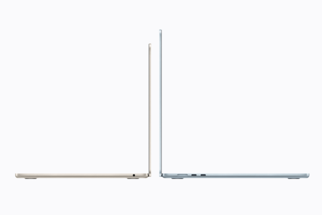 The M5 MacBook Air features a beautifully thin, light, and durable aluminum design.