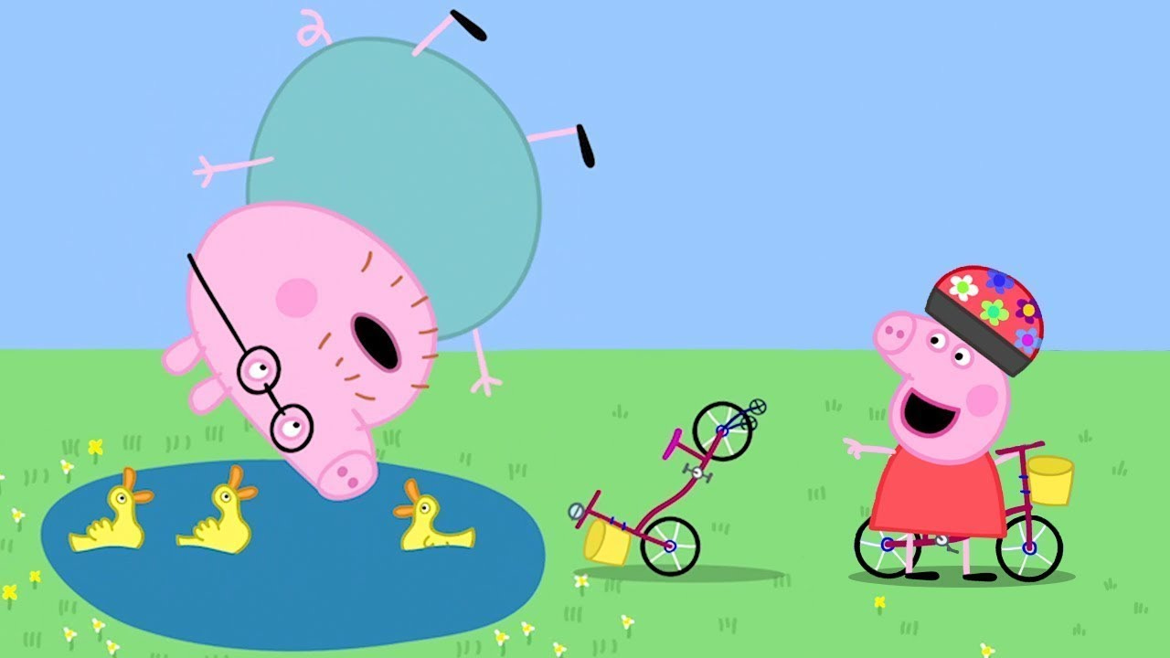 Daddy Pig Falls into the Pond 🐷