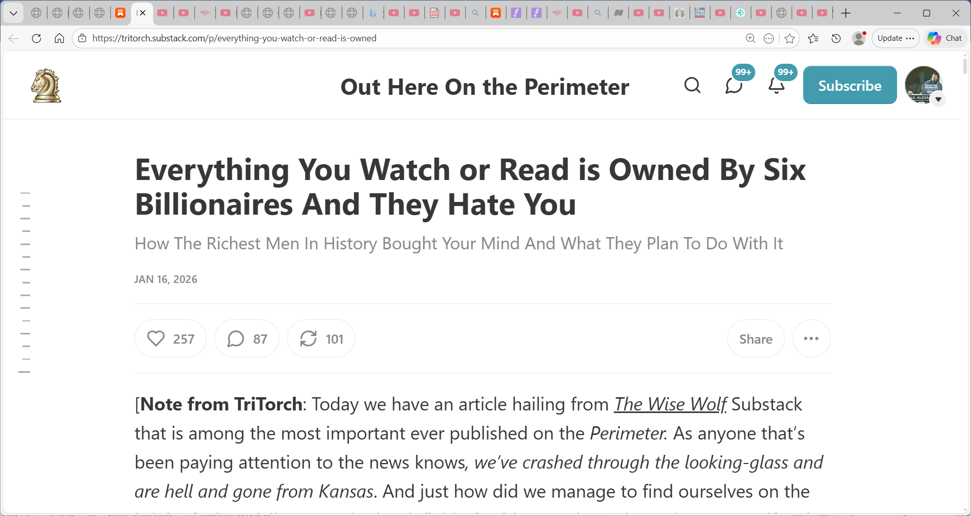 TriTorch's sharing (off of The Wise Wolf substack) 'Everything You ...