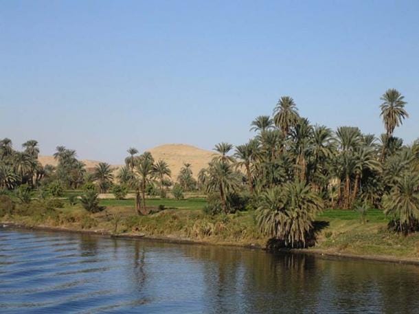 Nile River from a boat between Luxor and Aswan. Nile River from a boat between Luxor and Aswan.