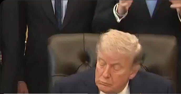 Trump Falls Asleep During Oval Office Event As His Decline Gets Even Worse