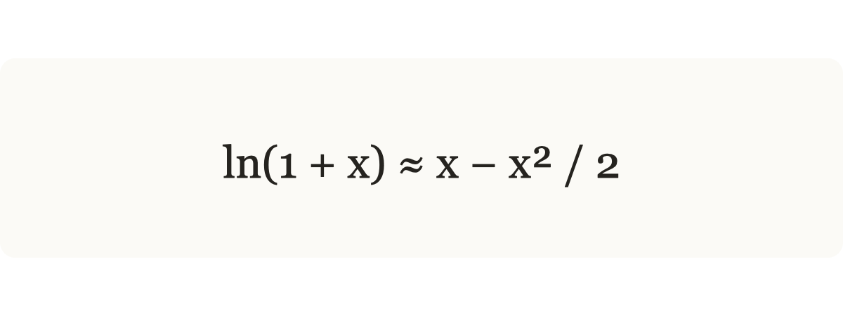 Second-order log approximation