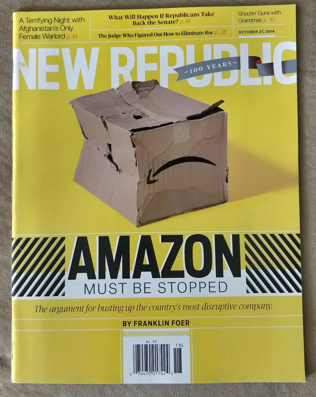 The New Republic Magazine October 27, 2014 – Amazon Must Be Stopped - Picture 1 of 2